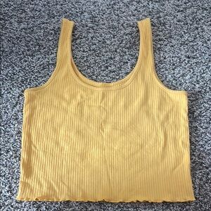 PacSun Mustard Ribbed Tank Top